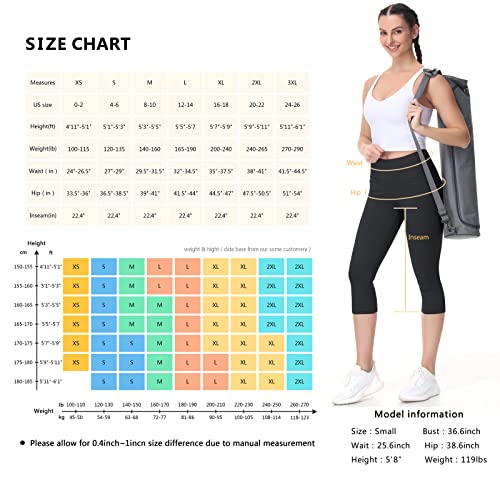 Dragon Fit High Waist Commute Yoga Leggings For Women,Tummy Control Gym Workout Running Capri Athletic Yoga Pants Navy Blue #TOP6