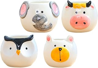 HEMOTON Vaso de cerâmica para suculentas, vaso de flores, mini vaso de flores, decorativo, cacto, bonsai, recipiente, decoração de mesa, para casa, escritório, varanda