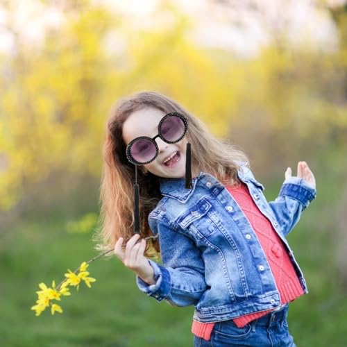 Retro Tassel Sunglasses for Women Unique Alloy Frame Round Sunglasses Trendy Eye Glasses for Christmas Party Bar Entertainment3