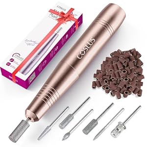 COSLUS Nail Drill File Professional: Portable Nail Drill Machine Kit Manicure Pedicure Tools Polishing Set with Nail Drill Bits Sanding Bands