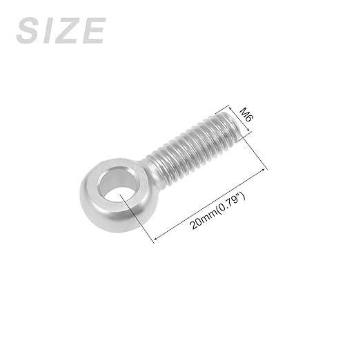 Miniatura 2 de METALLIXITY Perno de elevación oscilante de hombro (M6 x 0.787 in), 5 unidades, pernos de ojo de acero inoxidable 304, para renovación del hogar