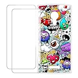 UOGNADGD Kompatibel mit Alcatel One Touch Flash 2 Bunte Personalisierte Hülle mit 2...