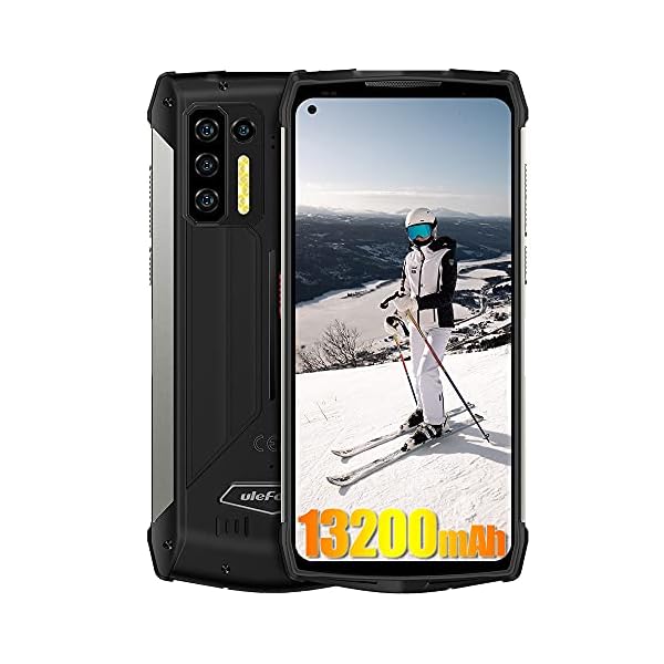 Ulefone Power Armor 13 8GB+256GB Rugged Smartphone, 13200mAh Battery Android 11 Waterproof Phone, 33W Fast Charge 15W Wireless Charging, 6.81" FHD+ 48MP Camera, Dual 4G Rugged Phone, OTG,NFC, GPS