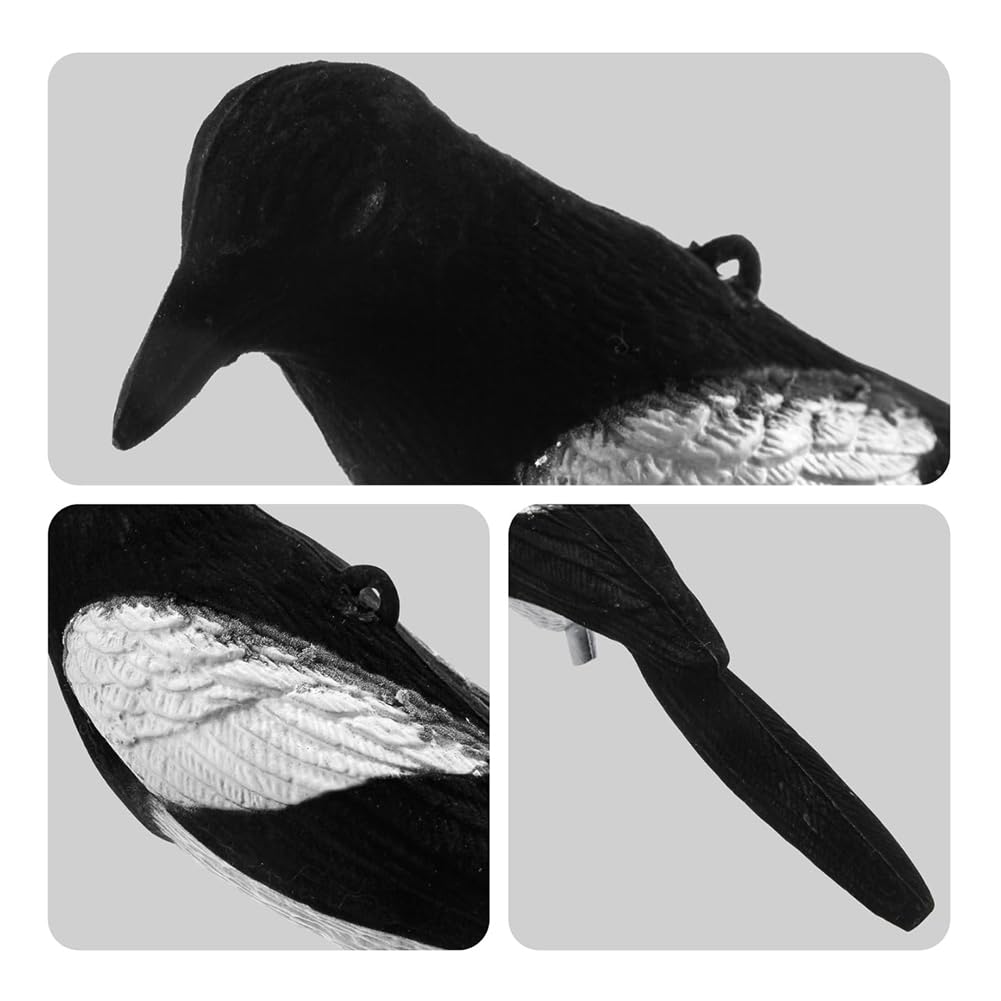 Suoumwa Señuelo De Pájaro 3D Para Caza: Urraca Realista Como Espantapájaros O Decoración De Jardín (2 Uds.)