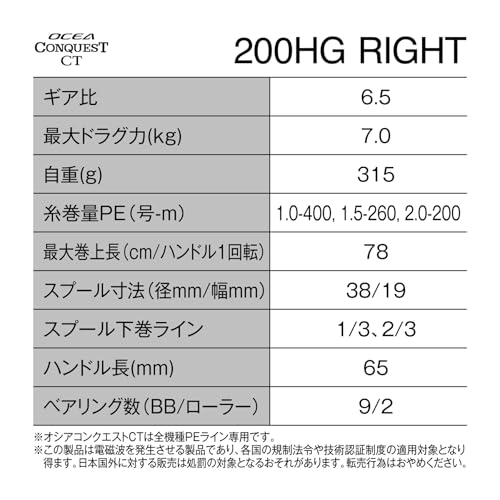 シマノ(SHIMANO) ベイトリール 25オシアコンクエスト CT 200サイズ 各種 2枚目