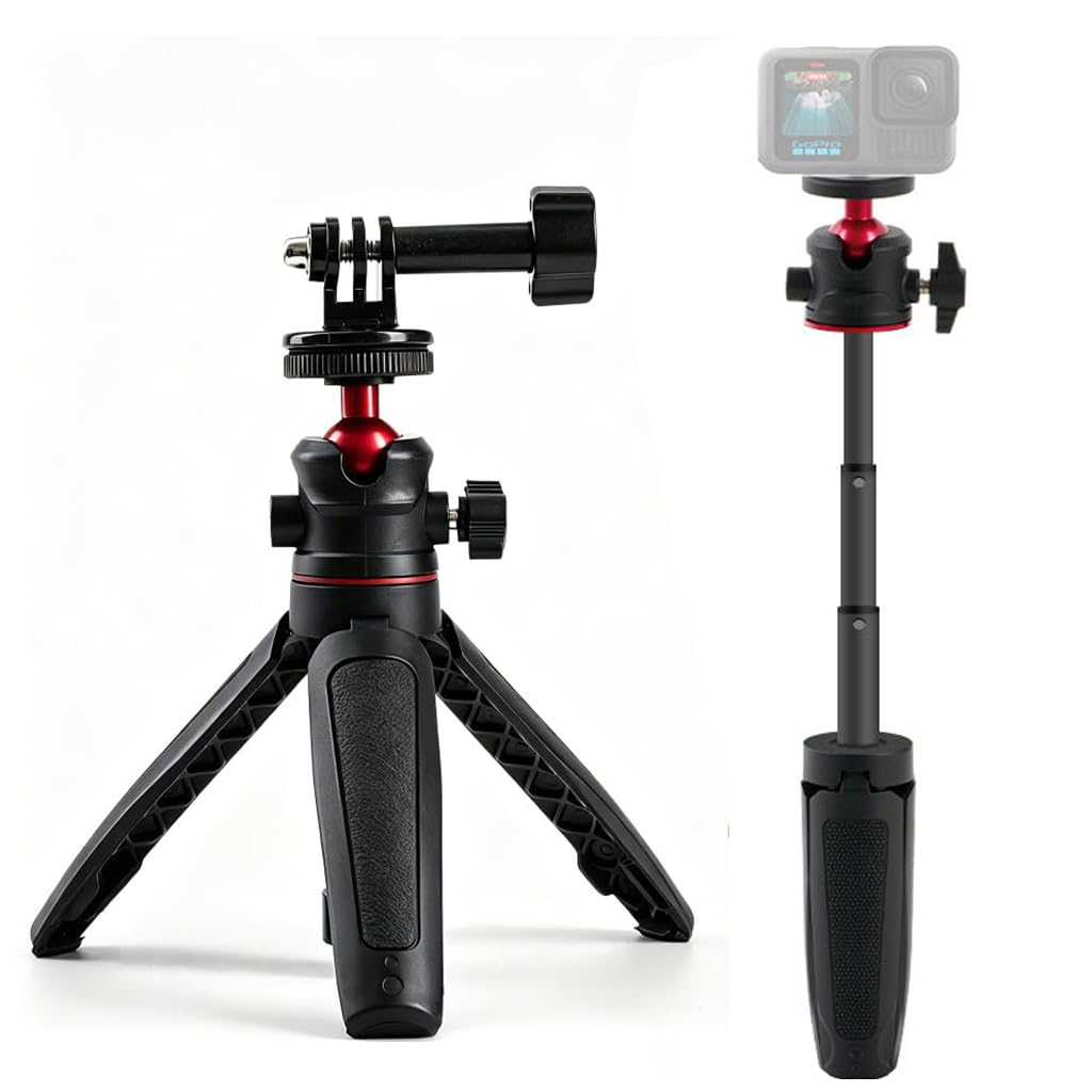 ZORBES® Portable Mini Tripod Stand for Phone & Camera with Phone Holder, Cold Shoe Mount & 1/4 Screw | Mobile Tripod, Selfie Stick Tripod, Vlogging Tripod Stand for Phone-image-7
