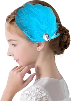 ダンス用ドレス&髪飾りセット Amazon | 羽根 フェザー ヘアアクセ ビックコサージュ ヘッド