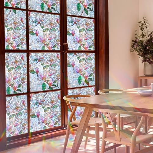 Vinilo decorativo para ventana magnolia 35.4x78.7 pulg miniatura 5
