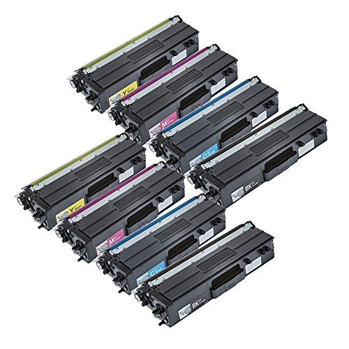 ECS Compatible cartucho de tóner de repuesto para Brother dcp-l8410cdw hl-l8260cdw hl-l8360cdw mfc-l8690cdw mfc-l8900cdw tn-423 (BK/C/M/Y, 8-Pack)