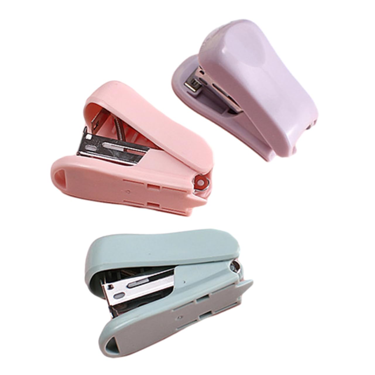 jojofuny 5 Ensembles Agrafeuse À Main Mini Agrafeuse Avec Agrafes Compacte Mini-agrafes Mignon De Poche En Plastique Portative À Main Le Fer 3 Pièces * 5