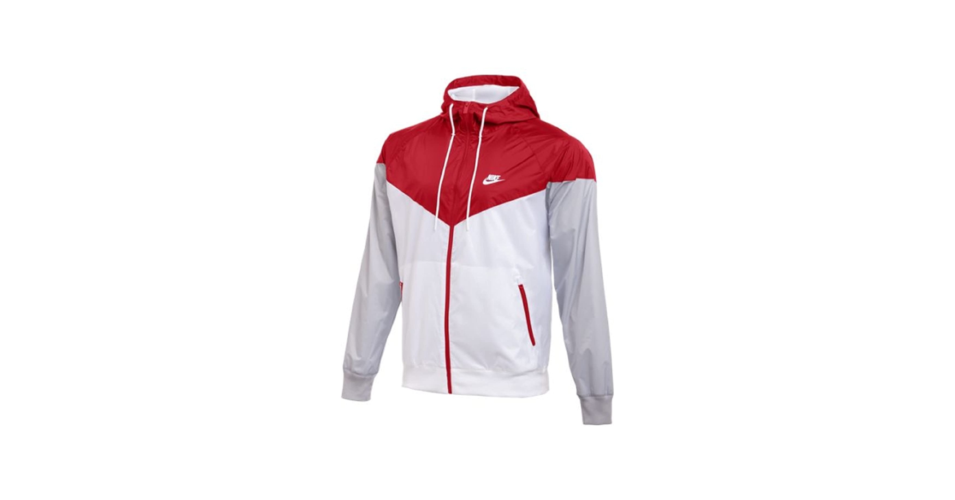 Nike ウィンドブレーカー レッド/グレー　RUNNING JACKET Amazon.com: Nike Sportswear Windrunner Hooded Windbreaker