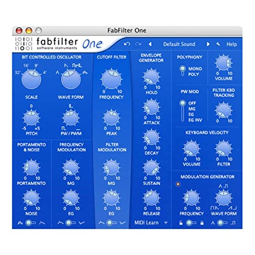 fabfilter One �v���O�C���\�t�g�E�F�A �t�@�u�t�B���^�[