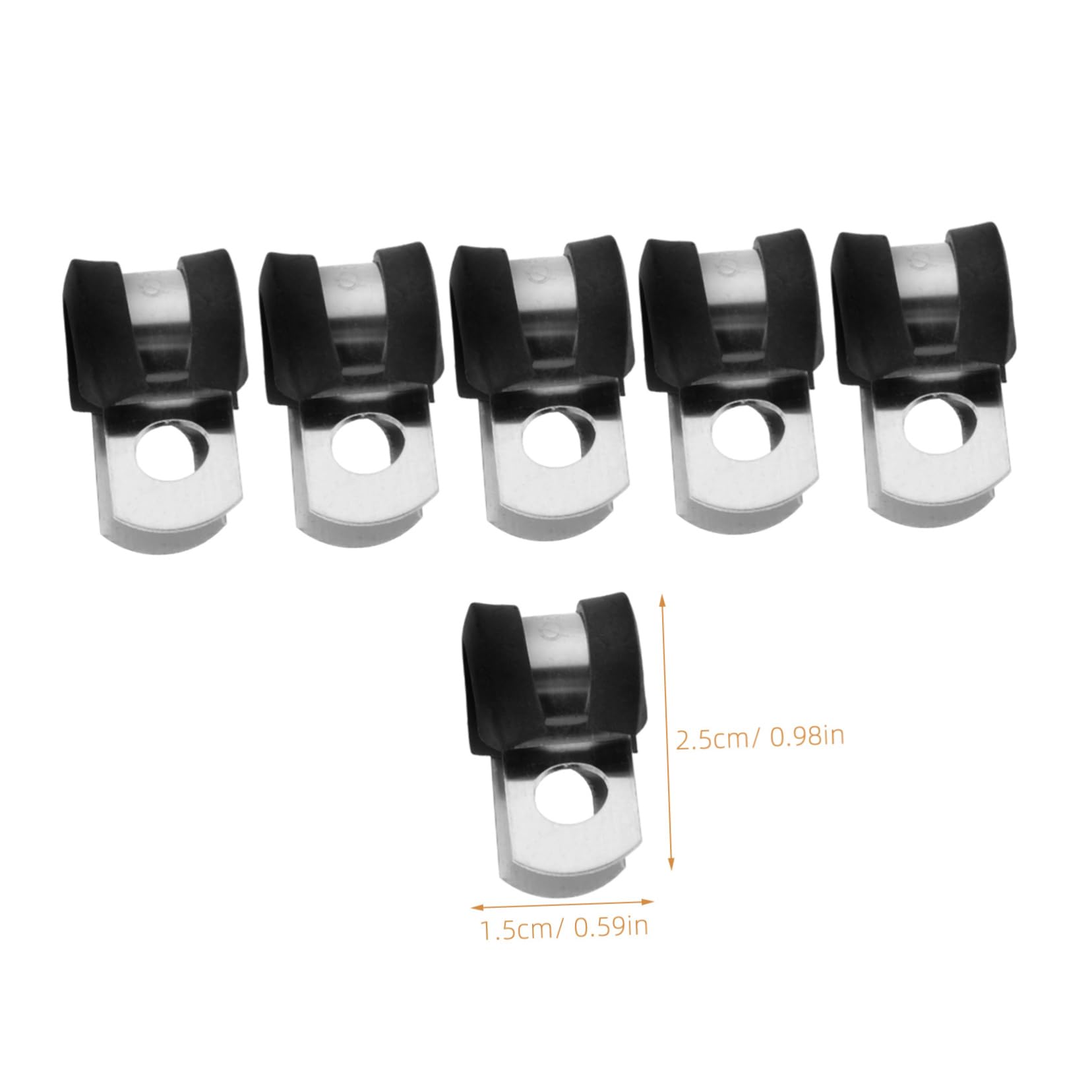 Cabilock 20pcs Stainless Steel Cable Clamps Pipe Fastener Clamps Rubber Cushion for Secure Installation