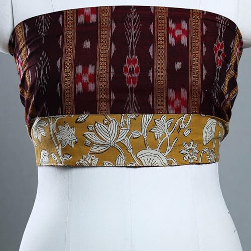 Image of Women's Traditional Sambalpuri Ikat Unstitched Cotton Blouse Piece Fabric