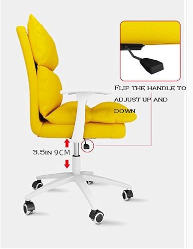 Miniatura 5 de YYDS Silla de juegos para niñas, silla de oficina con patas de nailon, silla ergonómica de carreras para el hogar y la oficina ergonómicamente