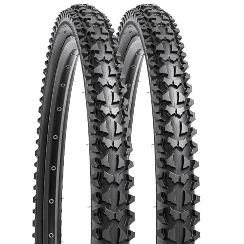 YUNSCM 2-PCS 26 Mountain Bike Tires 26 x 2.10/54-559 Compatible with Off Road Bike 26x2.0 26x2.10 Bike Bicycle Tires (Y-1044)