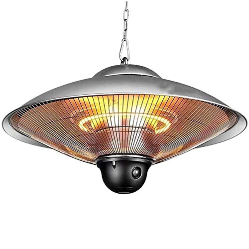 Deckenheizstrahler 2500W, Elektro Heizpilz Heizstrahler, Terrassenstrahler Infrarot, Wärmestrahler Terrasse Quarzstrahler mit Fernbedienung