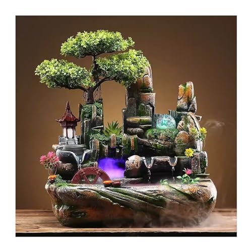 Meditation Decor, Atomized Bonsai Rockery, Flowing Water Fountain Tabletop Small Ornaments, Crystal Ball Gifts, Ceramic Landscape Ornaments,Feng Shui Office Home Decor for Good Luck Wealth Meditation Decor, Atomized Bonsai Rockery, Flowing Water Fountain Tabletop Small Ornaments, Crystal Ball Gifts, Ceramic Landscape Ornaments,Feng Shui Office Home Decor for Good Luck Wealth