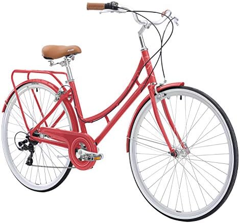 Nadine SE Women's Aluminum Step-Thru City Bike (Red, 7 Speed/Medium)