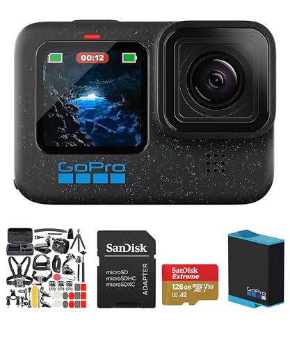 GoPro HERO12 Black 4K Camera with Hypersmooth Stabilization, Waterproof Ultra-Rugged
