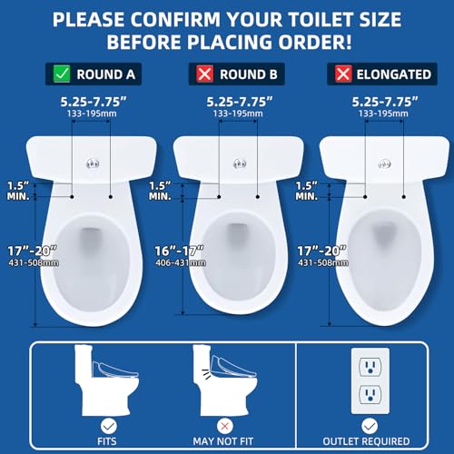 Jevinni A10001028 Bidet Toilet Seat - Round Smart Toilet Seat thumb #4