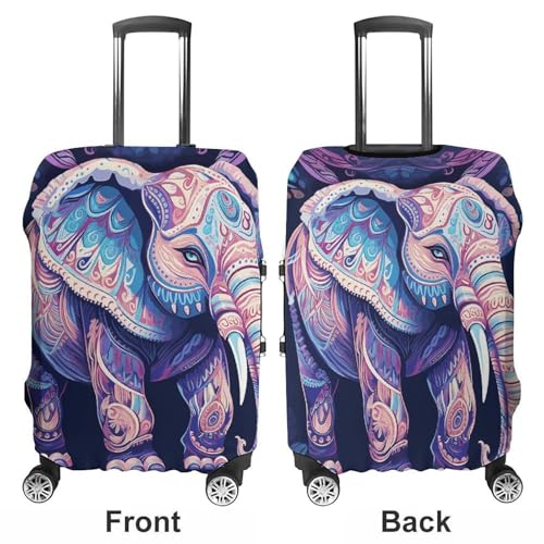 Purple Elephant Luggage Cover, Washable Elastic Suitcase Cover Protector Fit 18-32 Inch Luggage3