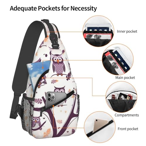 Bolso bandolera cruzado para hombre estilo búho miniatura 4