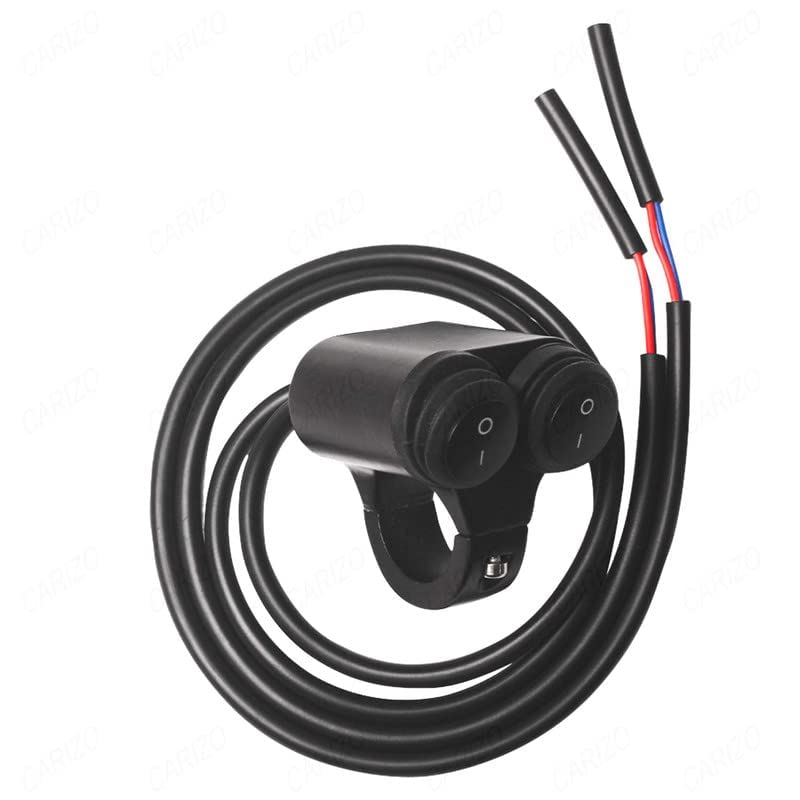 Arhaan Art and Modificaiton Motorcycle, Scotty, Bike,Handlebar Dual Button CNC Metal 12V Switch Control for Headlight, Fog Light, Horn, Hazard Control (Without Light Button)-image-41
