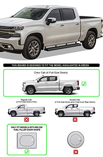 Estribos negros de acero inoxidable APS 5in para Chevy Silverado miniatura 2