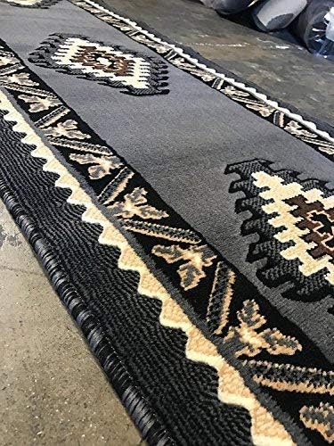 Miniatura 6 de Kingdom Southwest D143 - Alfombra de corredor indio nativo americano, gris, gris, beige, D143 (2 pies x 7 pies)