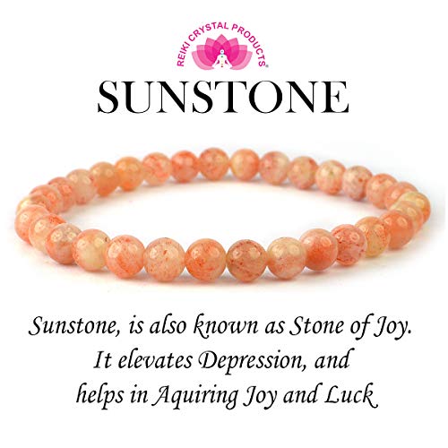 Image of Reiki Crystal Products Certified Natural Crystal Stone Bracelet 6 mm Round Beads for Men and Women | Premium Gemstone Jewellery Collection | Reiki Charged | Multiple Stone Variants Available