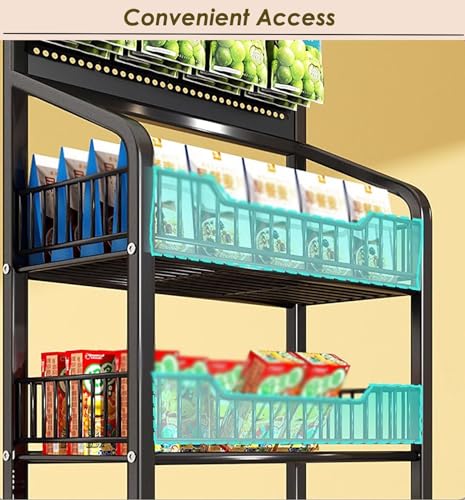 Scaffale da cucina a 4 ripiani su ruote, carrello Sto Shelf per mercato, ery, uso commerciale, espositore bianco da 50 cm
