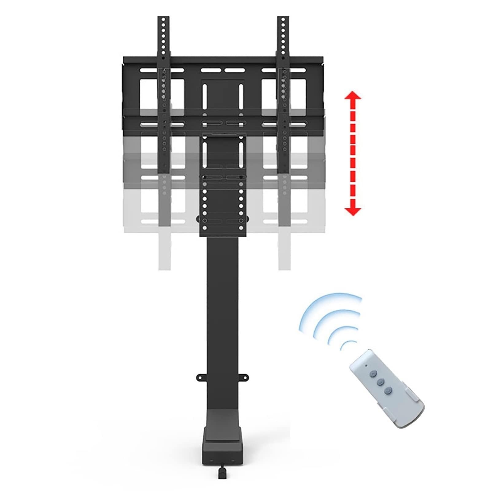 Uchwyt TV z silnikiem do telewizora - teleskopowy podnośnik elektryczny do telewizora z automatycznym podnoszeniem, pasuje do telewizorów Ultra Slim o prz(