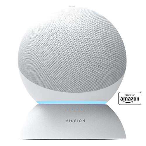All New, Made For Amazon Battery Base in White, for Echo (4th generation)