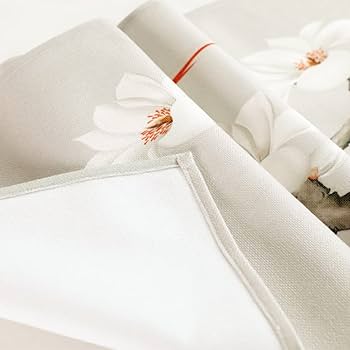 Amazon｜テーブルランナー おしゃれ 敷物 こげ茶 和風 大花柄