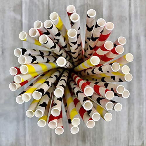 Pitillos de Papel Mickey Mouse 7.75in Paquete x100 miniatura 4