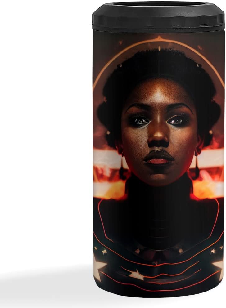 Patriotic Design Insulated Slim Can Cooler - Trendy Can Cooler - Cool Insulated Slim Can Cooler