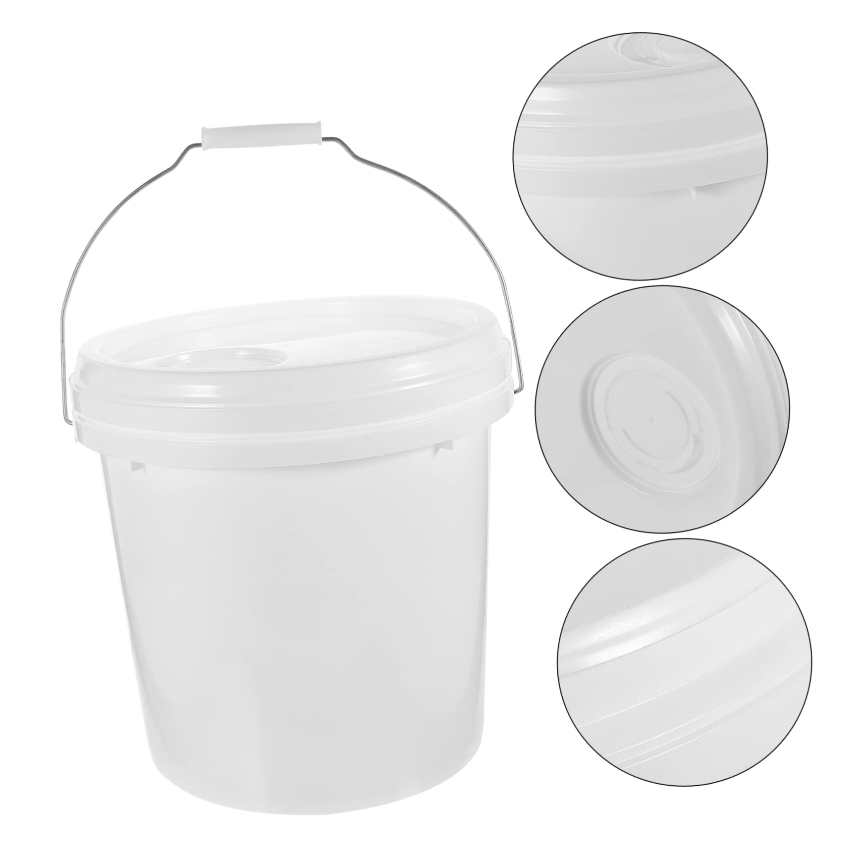 Cubo de Pintura Blanco de 10 litros Hdpe con Tapa Multiusos para Almacenar y Transportar Pintura de Forma Práctica y Segura