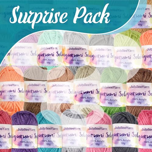JubileeYarn Amigurumi Select Yarn Bonbons - Baby Weight Acrylic - 10g/Skein - Variety Pack - 10 Skeins, 10 Bonbons - Image 2