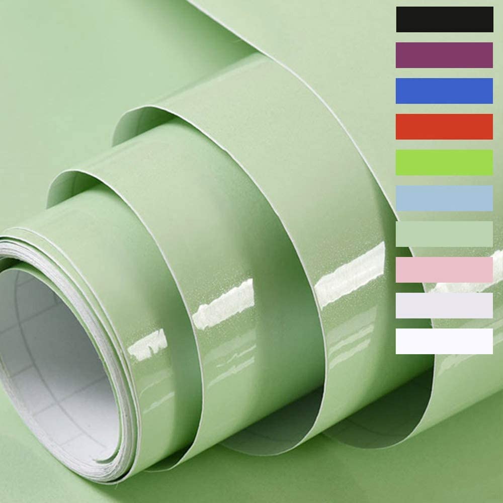 Buy Hode Self Adhesive Wallpaper Light Green Furniture Sticker Sticky