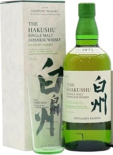 Hakushu Distillers Rserve Japanese Single Malt Whisky 70cl 43 Branded Glass