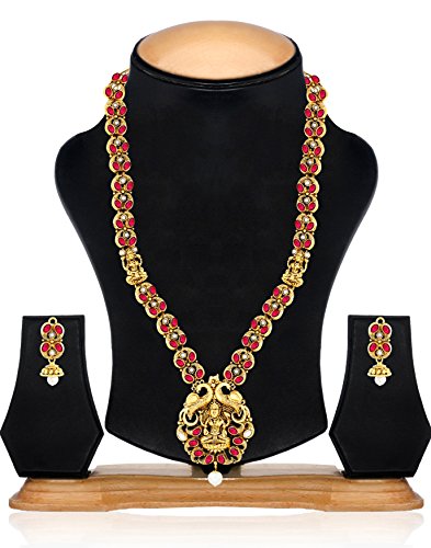 Vintage Tone Goddess Temple Necklace Set Women