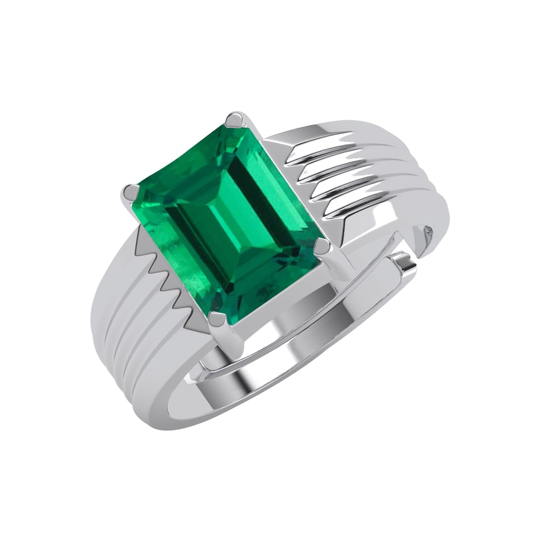 Clara Pure 925 Sterling Silver Kuba Men Ring |Size Adjustable, Platinum Plated, Swiss Zirconia | Gift for Men & Boys (B0D9RVS5JC) Amazon Price History, Amazon Price Tracker
