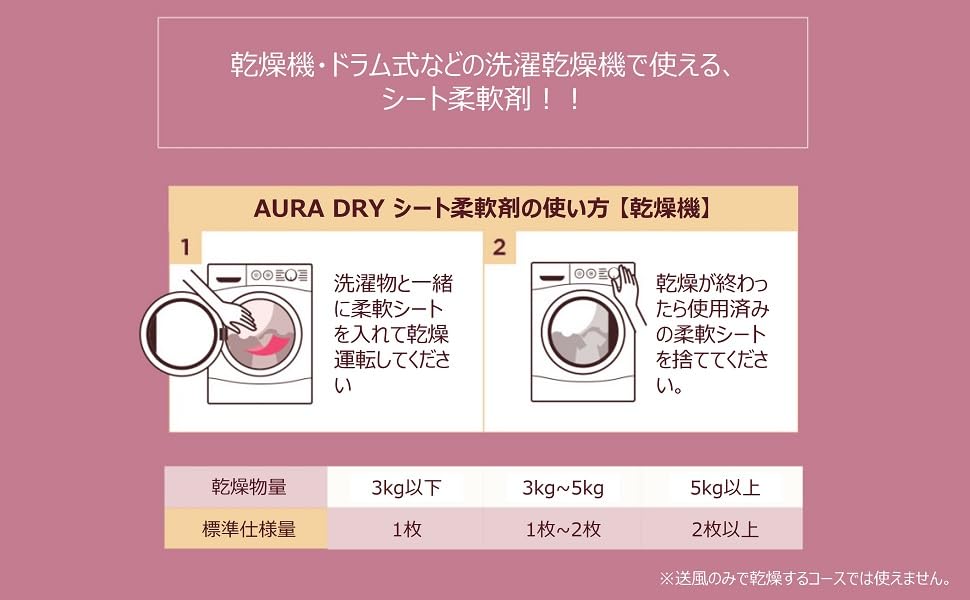 Amazon | 香りサフロン AURA DRY 乾燥機用柔軟剤 シート スイート