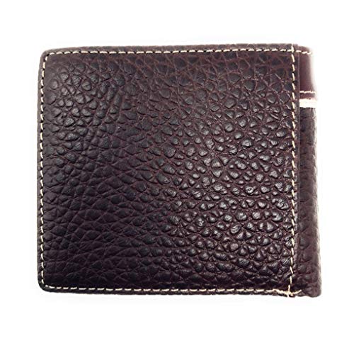 Genuine Leather Floral Tooled Praying Cowboy Concho Mens Short Bifold Wallet in 2 colors (Coffee)4
