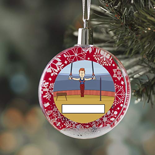 PrintedPerfection.com Personalized StoryLine Cartoon Caricature Snow Globe Christmas Ornament: Fast Food Worker - Female