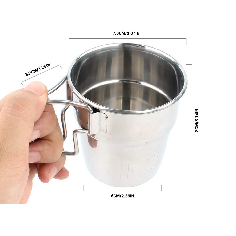 TASSE PLIANTE EN acier inoxydable compacte pratique et idéale pour les