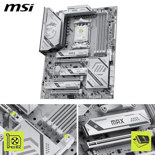 Image of MSI MAG X870E Gaming Plus MAX WiFi Motherboard, ATX - Supports AMD Ryzen 9000 /8000 / 7000 Processors, AM5 - DDR5 Memory Boost (up to 8200+ MT /s OC), PCIe 5.0 x16, M.2 Gen5, Wi-Fi 7, 5G LAN