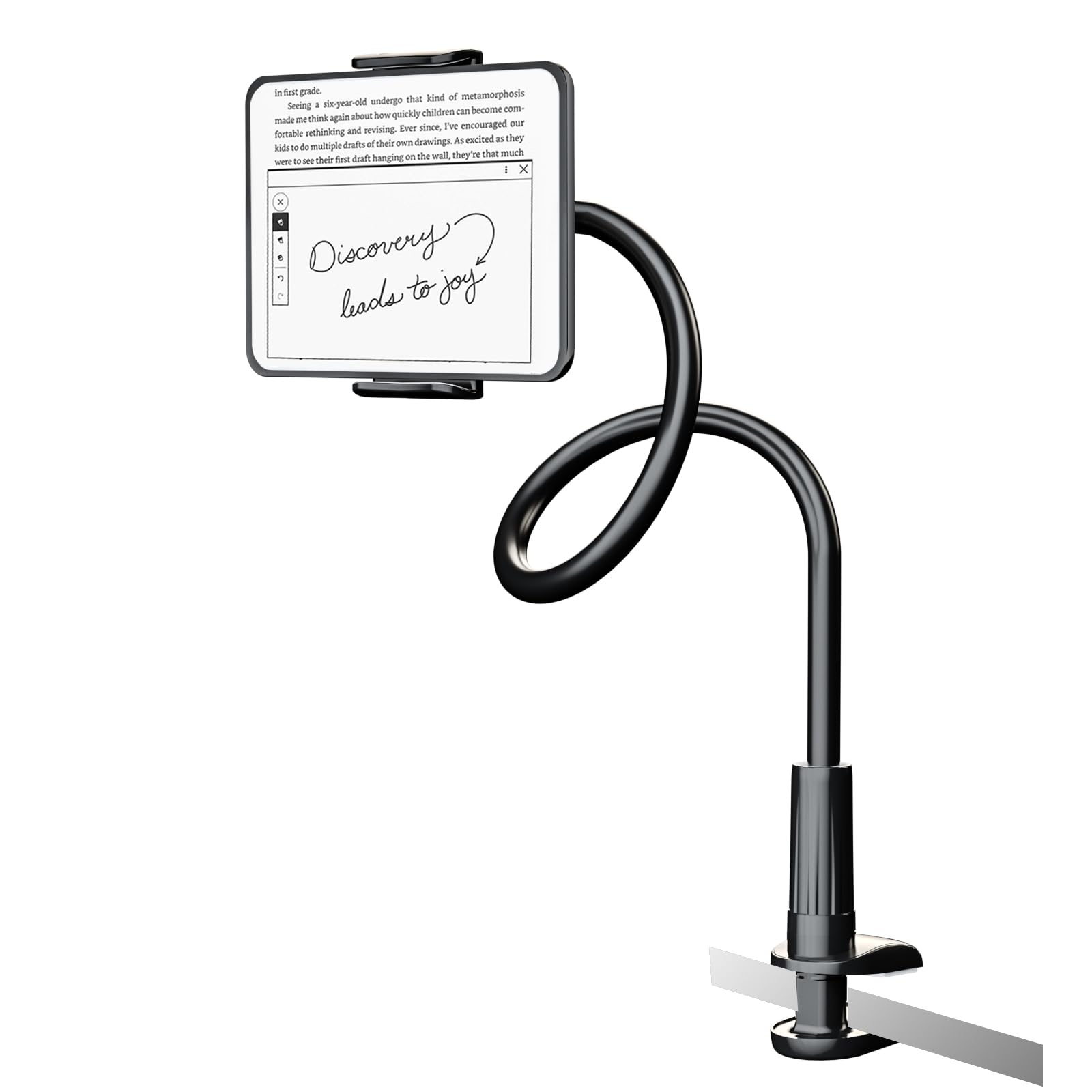 PlsHugek Gooseneck Kindle Tablet Holder Stand Adjustable Arm Mount for Reading in Bed Hands Free Kindle Paperwhite Accessories for iPhone, iPad,Tablet, Switch