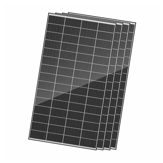 Renogy 320 Watts Solar Panels 4PCS 12V/24V N-Type 18BB Solar Panel Monocrystalline Total 1280W On/Off Grid Application Over 1000 Watt Solar Panel 25% High Efficiency for Homes Roof RV Boat Black